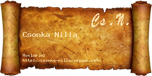 Csonka Nilla névjegykártya